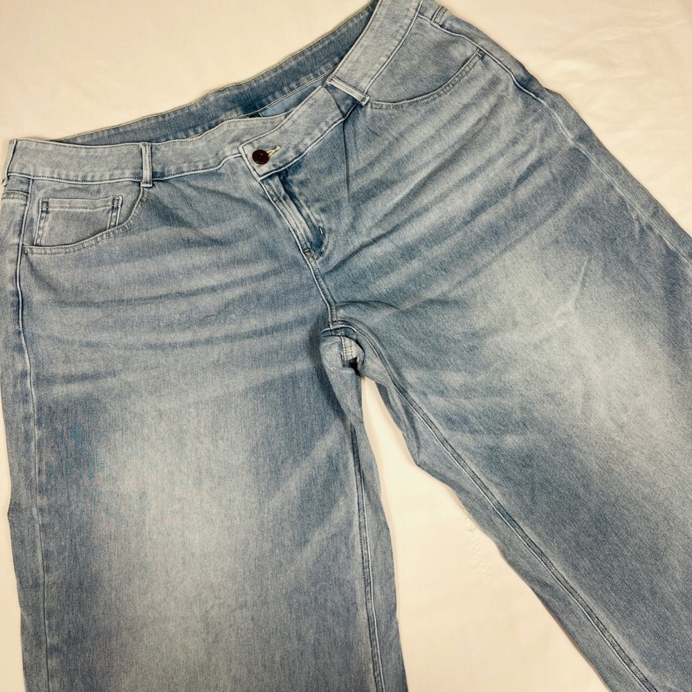Halara Flex™ Asymmetric Low Rise Zipper Pockets Baggy Wide Leg Jeans XXL